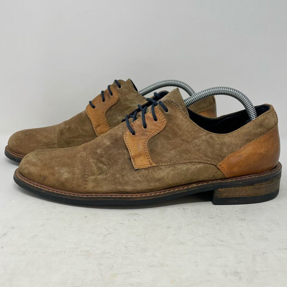 Testosterone Shoes Brown Suede VO TIVE Saddle Oxfords Mens Size EU 44 US 11